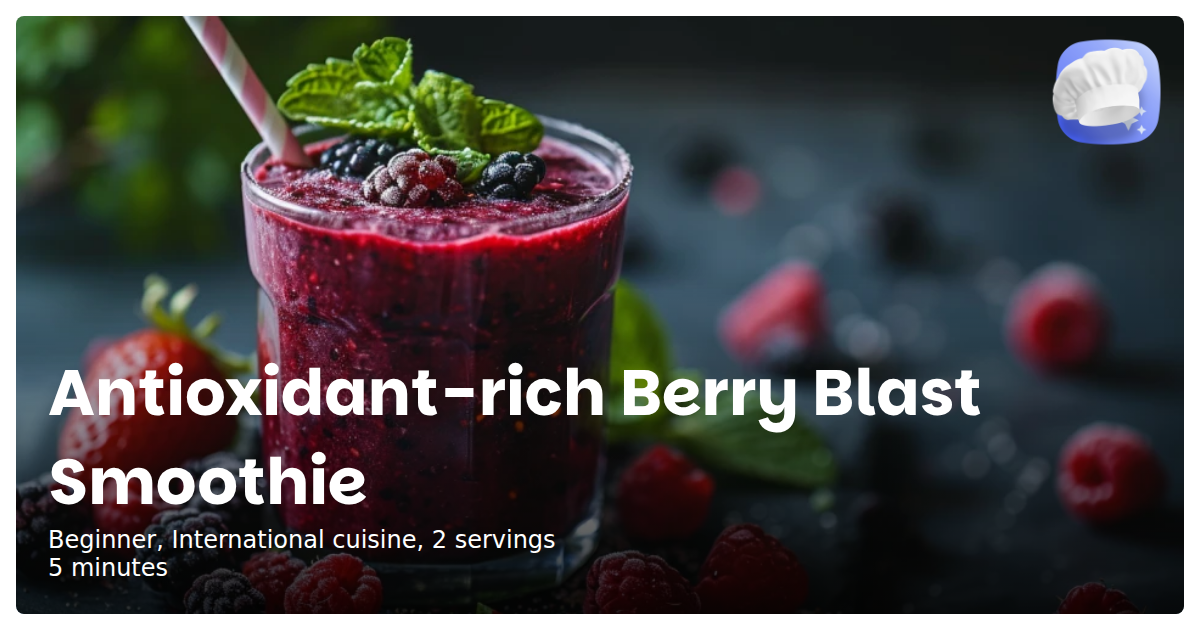 Antioxidant-rich Berry Blast Smoothie - Magical Recipes