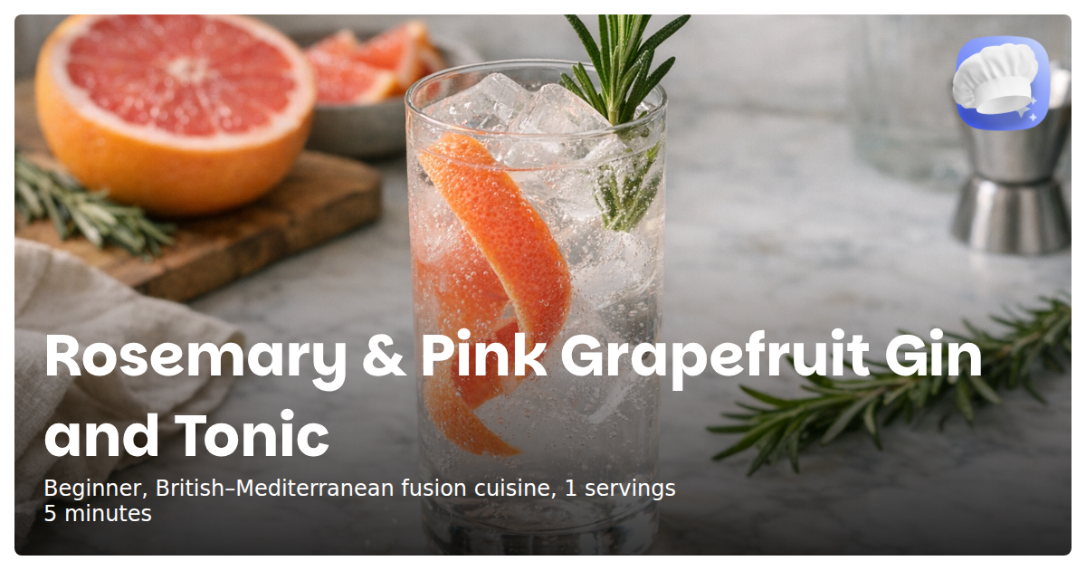 Rosemary & Pink Grapefruit Gin and Tonic - Magical Recipes
