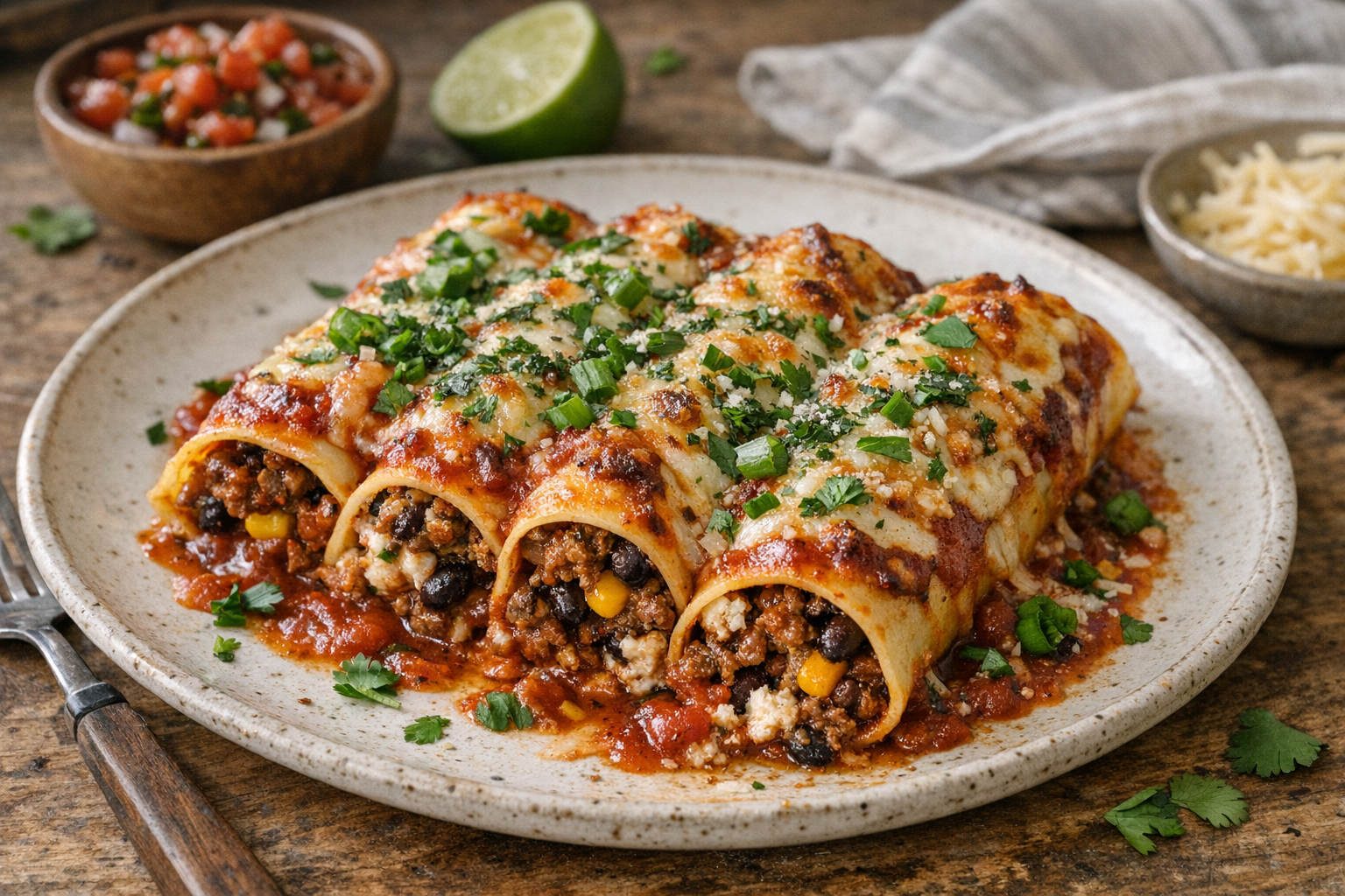Cannelloni with Taco Filling